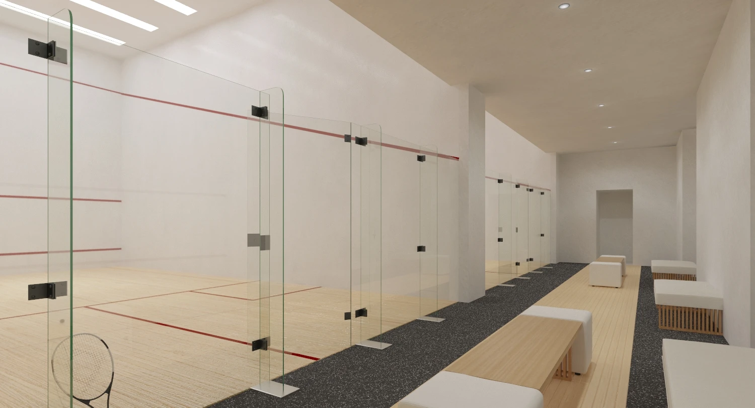 Double Squash Court 3D Model_04